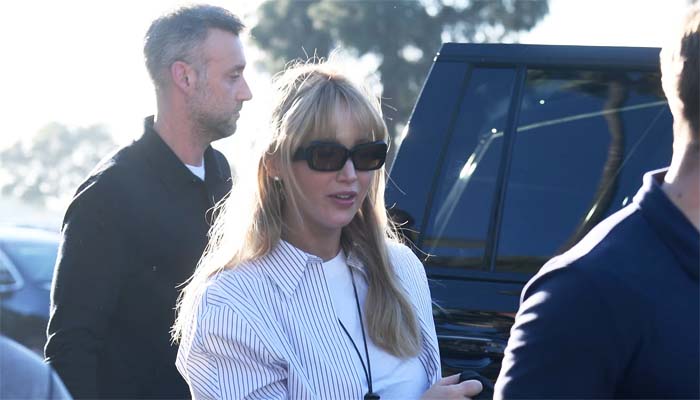 Jennifer Lawrence visit the Dodgers game