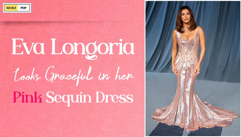 Eva Longoria Looks Graceful in her Pink Sequin Dress